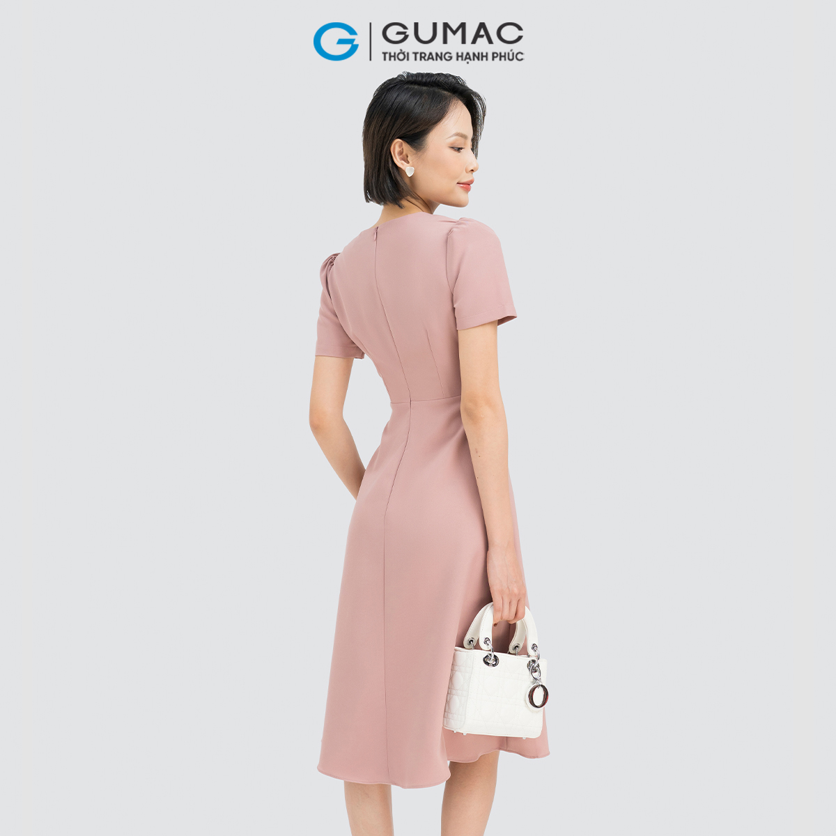 Đầm 2 nút eo GUMAC DD04027