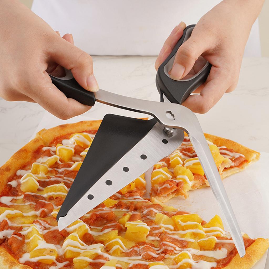 3X 2 in 1 Pizza Shovel Scissors Waterproof Removable Board Spatula Sharp