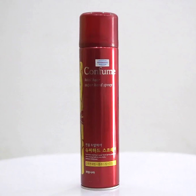 Gôm vuốt tóc siêu cứng Confume Super Hard Spray Hàn Quốc 300g tặng kèm móc khoá