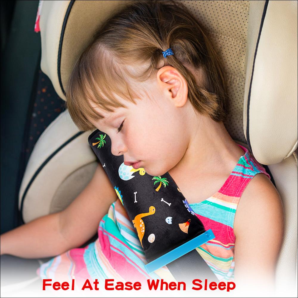 4 Dây Đai An Toàn Gối Khủng Long Dây An Toàn Xe Hơi Có Với Kẹp Cho Bé Điều Chỉnh Vai Đai An Toàn Gối Tựa Đầu Cổ tấm Bảo Vệ