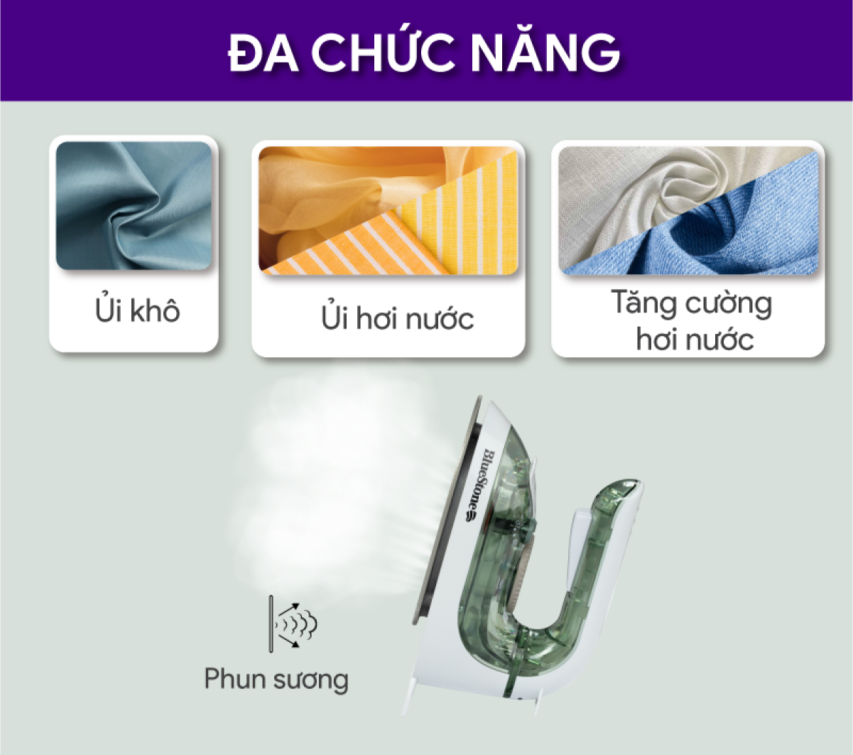 Bàn ủi hơi nước du lịch mini BlueStone SIB-3819 (1200W) - Hàng Chính Hãng