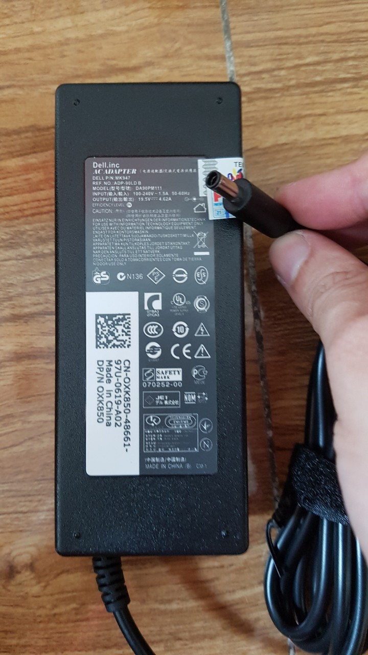 Sạc dành cho Laptop Dell chân kim nhỏ 19.5V - 4.62A- 90w