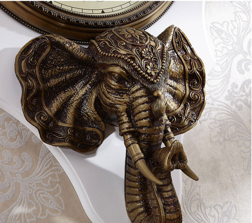 Đồng hồ treo tường trang trí hình đầu voi độc đáo DH29
