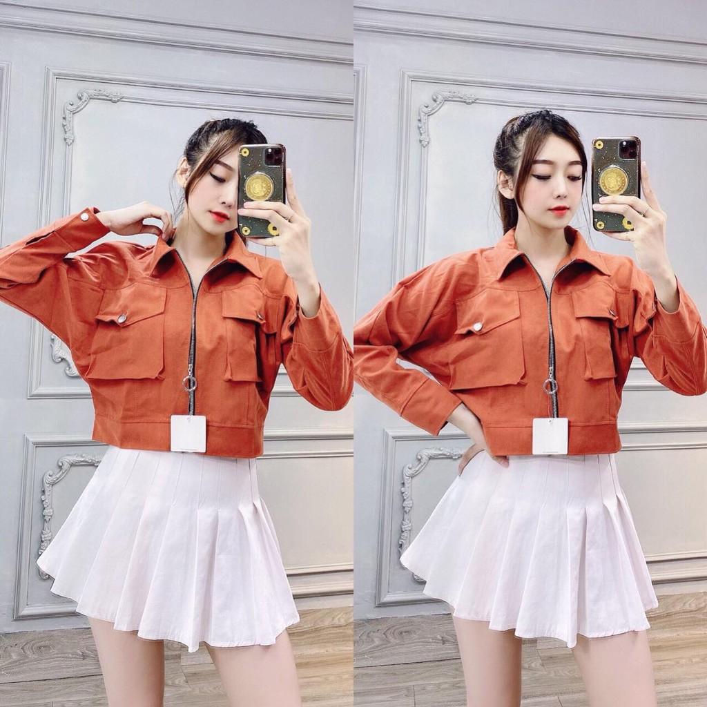 ÁO KHOÁC NHUNG BỐ LỤA QUẢNG CHÂU CAO CẤP, ÁO KHOÁC CROPTOP LỬNG CÁ TÍNH