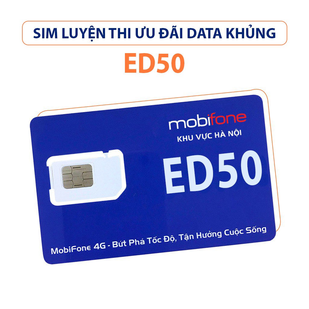 Sim trạng nguyên MobiFone chính hãng ED50 - Chuyên luyện thi