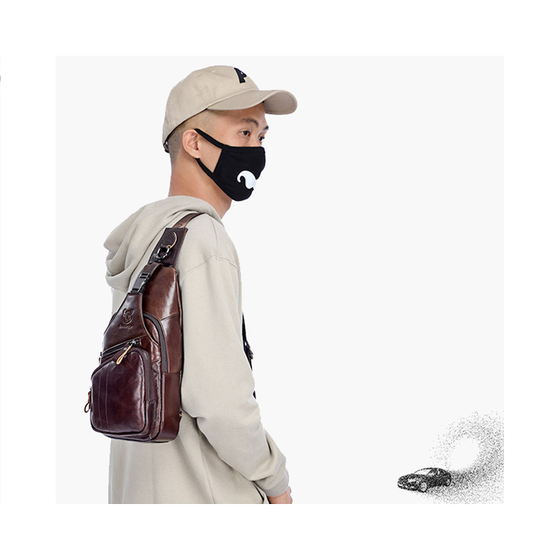 Túi đeo chéo nam DA BÒ THẬT phong cách mới – BEE GEE DCN9118