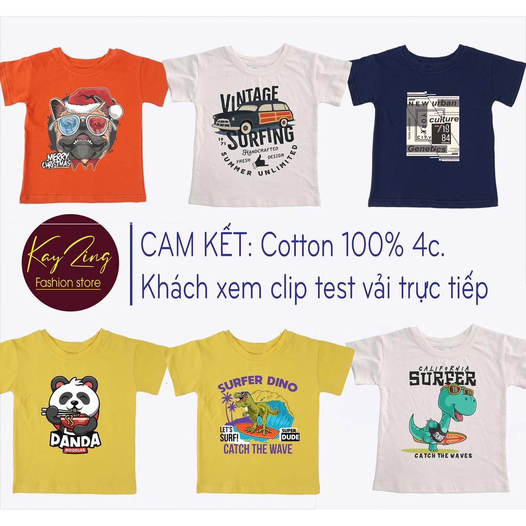 Áo Phông - Áo thun Bé Trai KAYZING Cotton 100% 4Chiều Thoáng Mát 1T-8T: Mã 026