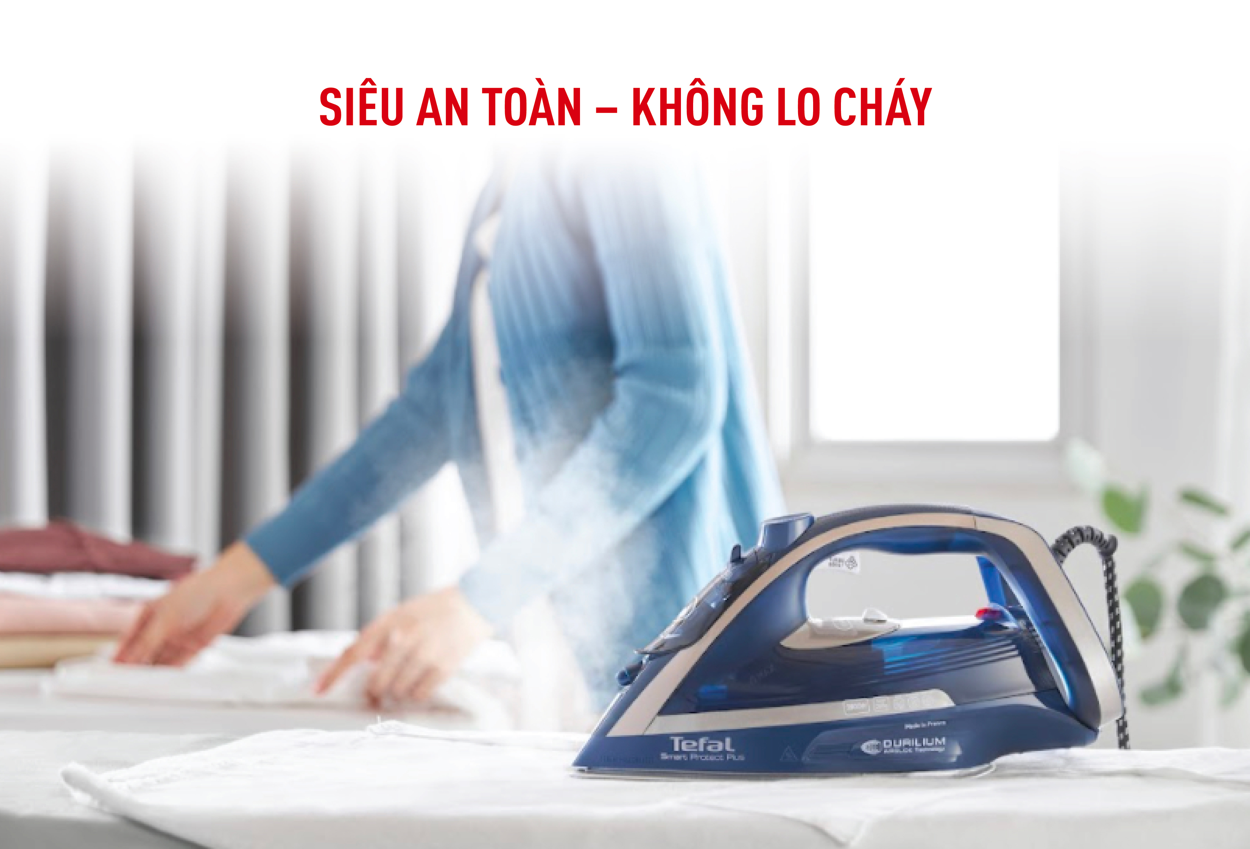 Bàn ủi hơi nước Tefal Smart Protect Plus FV6872E0 - 2800W - Hàng chính hãng