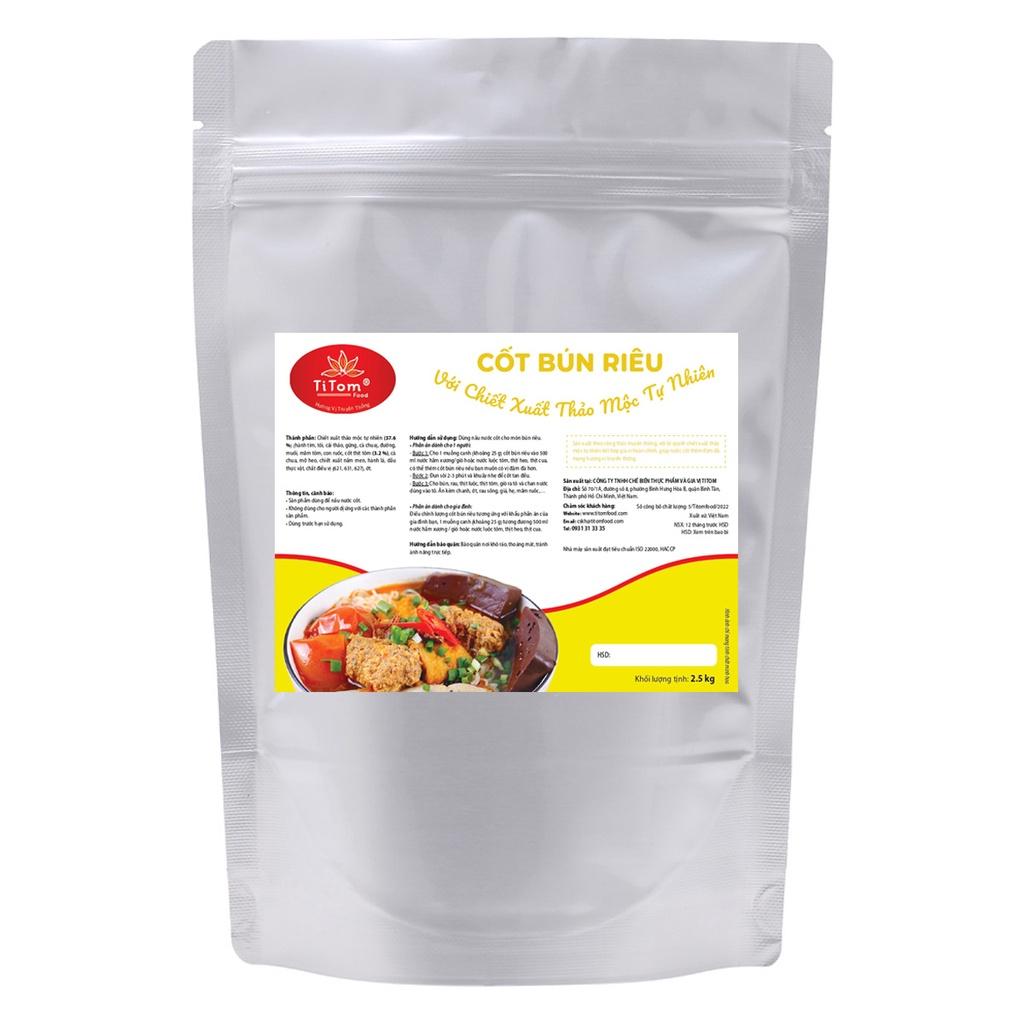 Gia vị nấu bún riêu - Gia vị bún riêu - Gia vị bún riêu nêm sẵn - Cốt bún riêu TITOM 2.5 kg