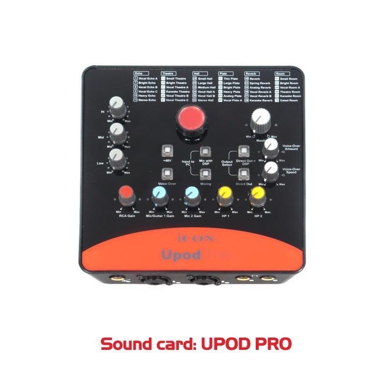 Combo Mic Thu Âm Takstar TAK35 Sound Card Upod icon Pro Đầy Đủ Phụ Kiện Kết Nối