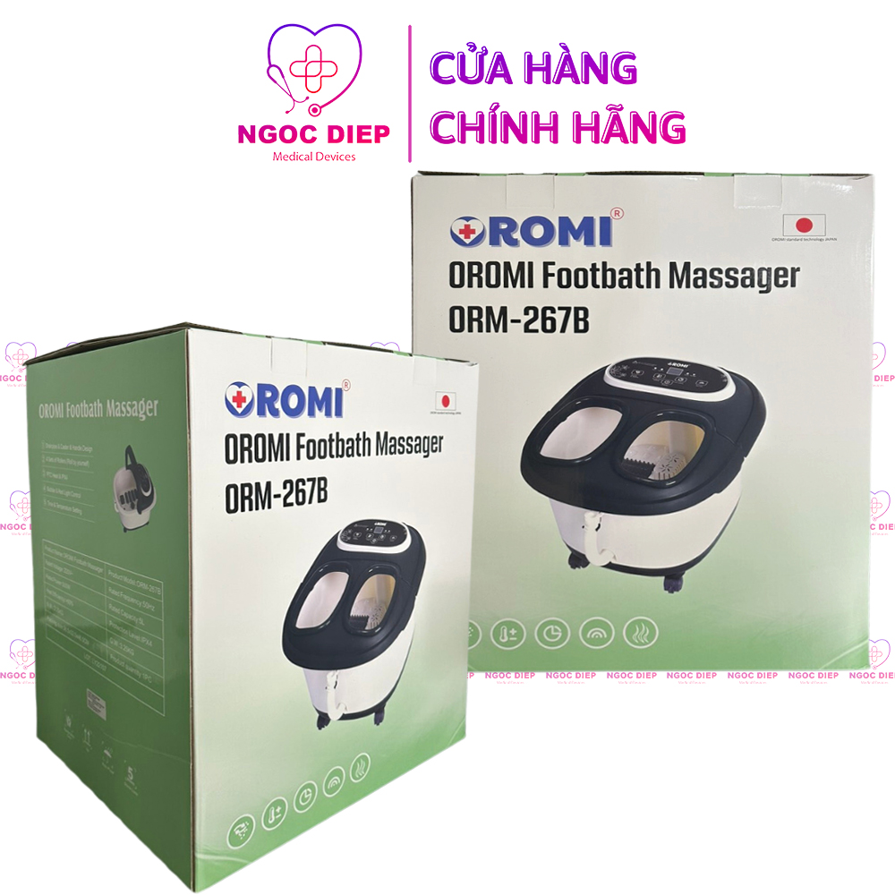 Bồn massage ngâm chân OROMI ORM-267B - Máy mát xa chân thư giãn tự động làm nóng nước