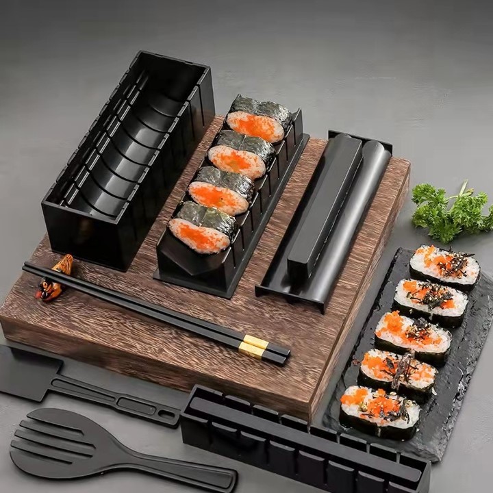 Bộ Khuôn Dụng Cụ Làm Sushi, Cơm Cuộn 10 Món Tiện Lợi, Nhanh Chóng