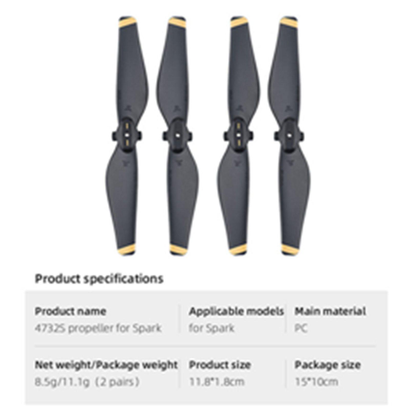 Propellers Parts for  Spark 4732S Drone White Rim 2 Pairs