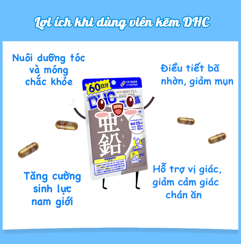 COMBO Tóc dài móng khỏe DHC Nhật Bản (Viên uống Kẽm + Viên uống Biotin) thực phẩm chức năng cải thiện da, tóc, móng JN-DHC-CB21