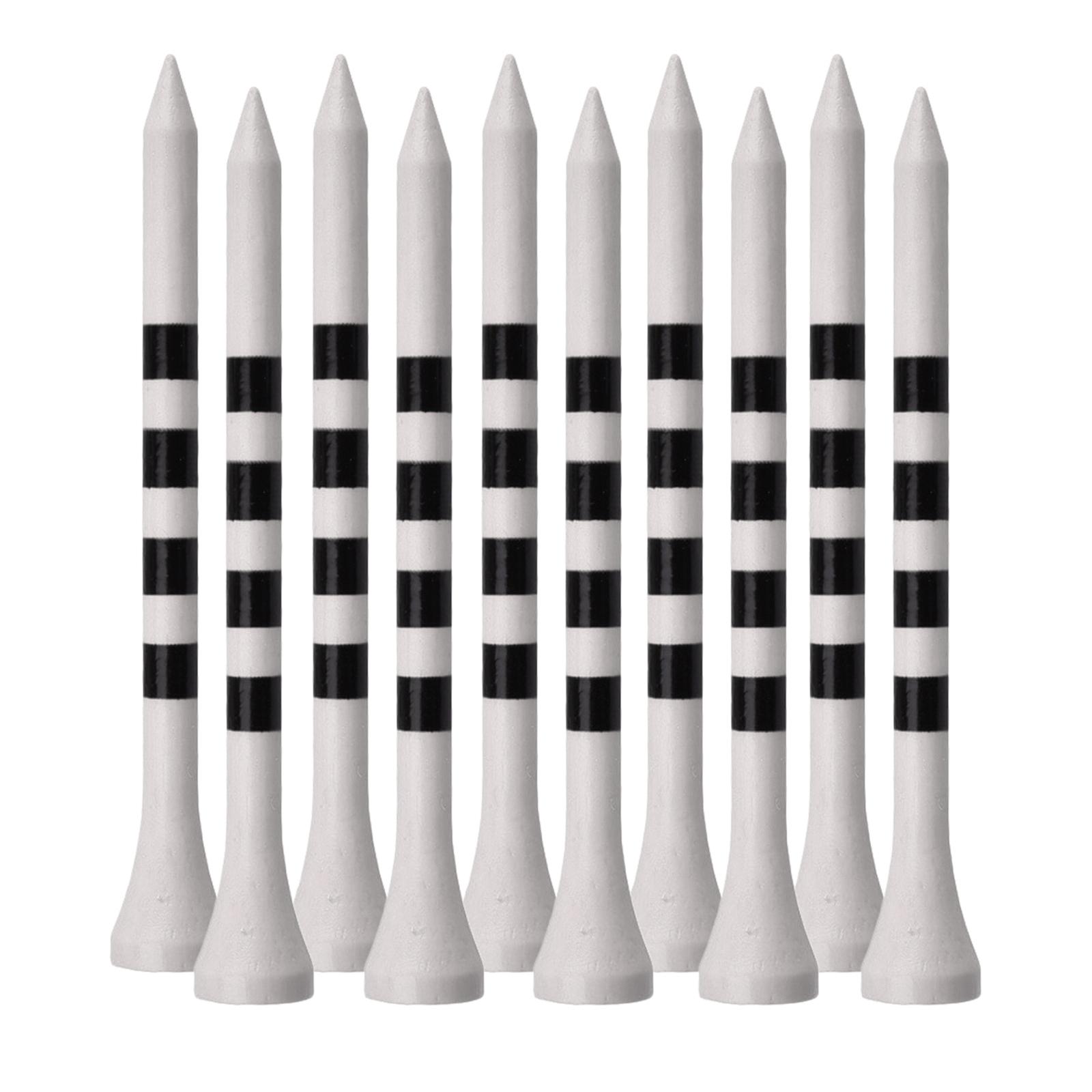 Set of 100 Bamboo Golf Tees Long Durable High Performance 70mm White