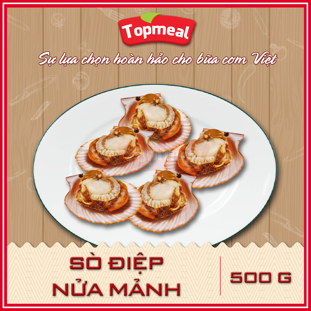 HCM - Sò Điệp nửa mảnh - Thích hợp với các món nướng, hấp, xào,... -