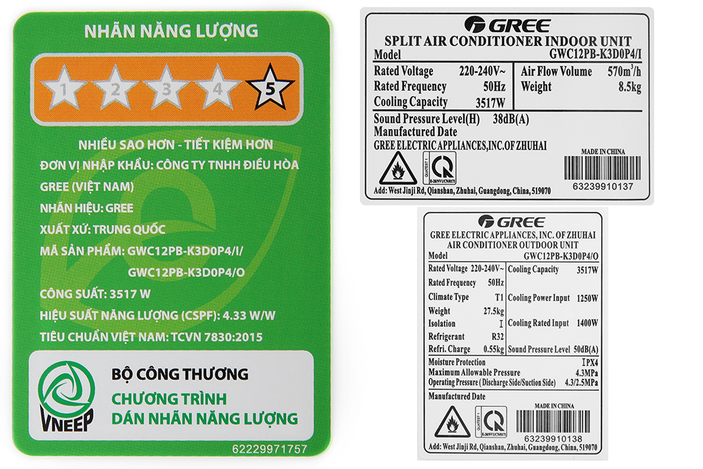 Máy lạnh Gree Inverter 1.5 HP GWC12PB-K3D0P4 - Hàng Chính Hãng(Giao Toàn Quốc)