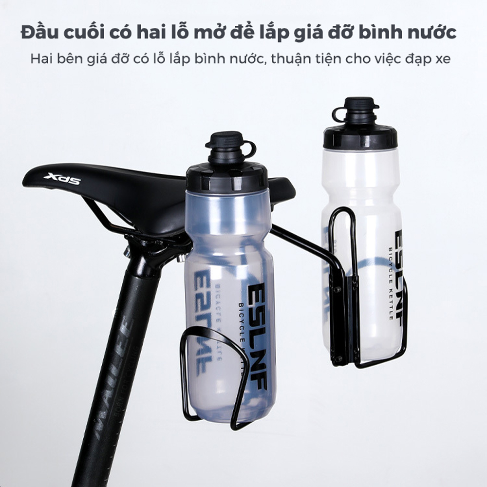 Khung Giá Đỡ Bình Nước Đôi YQ-08 tiện dụng (loại lớn) có khoảng rộng giữa kết hợp làm khung Túi Hậu Xe Đạp Chống Nước, Ổn Định Phượt Địa Hình - Mai Lee
