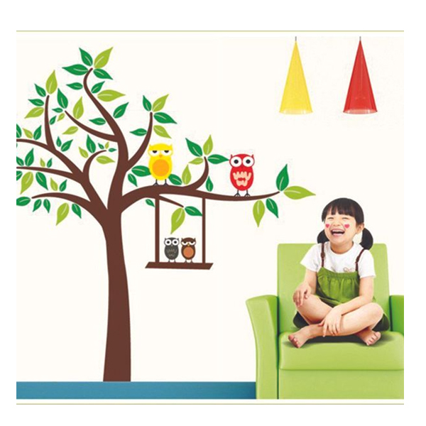 Decal Dán Tường Cây Cú Mèo 1 EB238