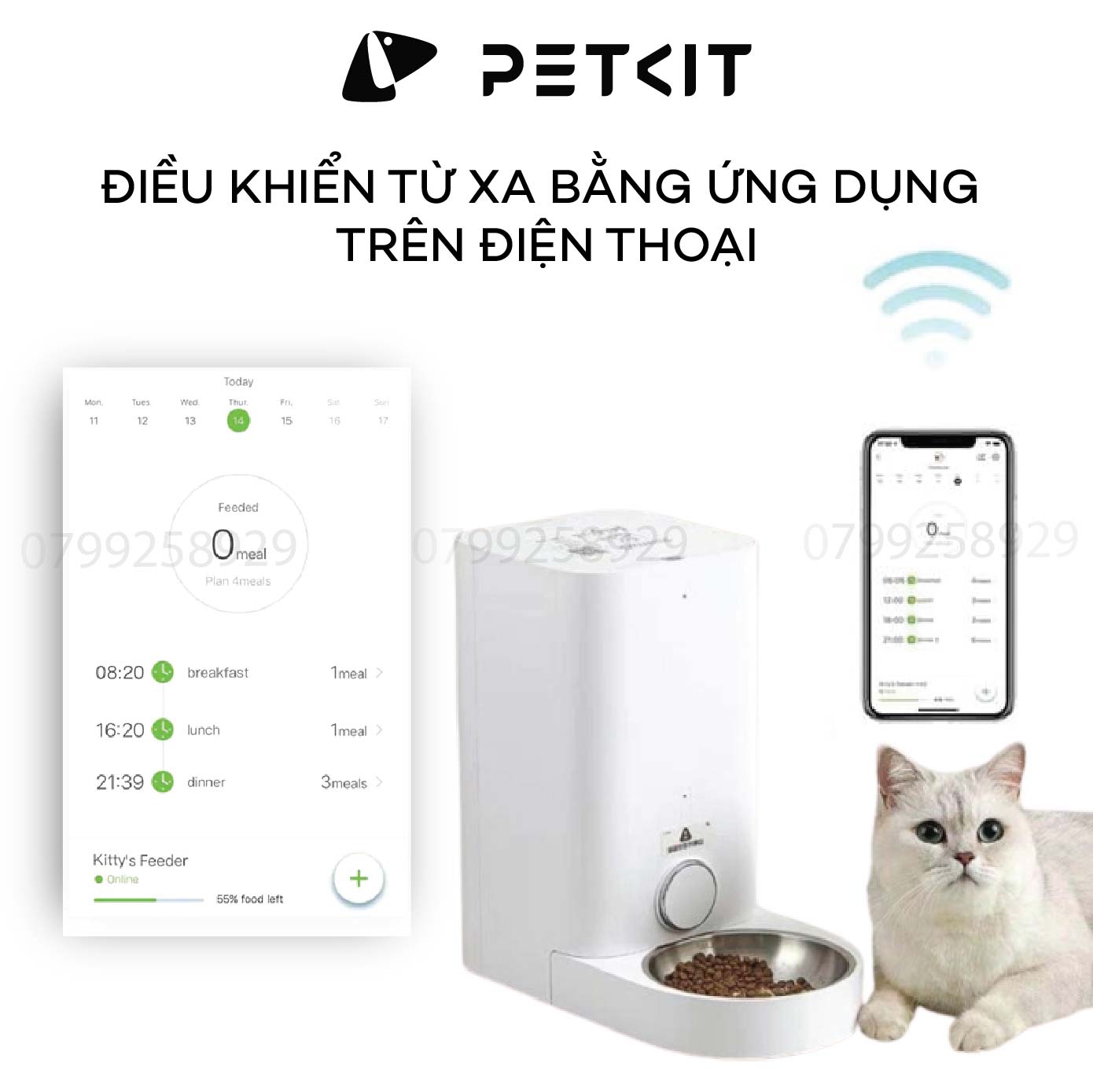 Máy Cho Mèo Ăn Tự Động Petkit Mini Pro, Máy Nhả Hạt Petkit Fresh Element Mini Pro