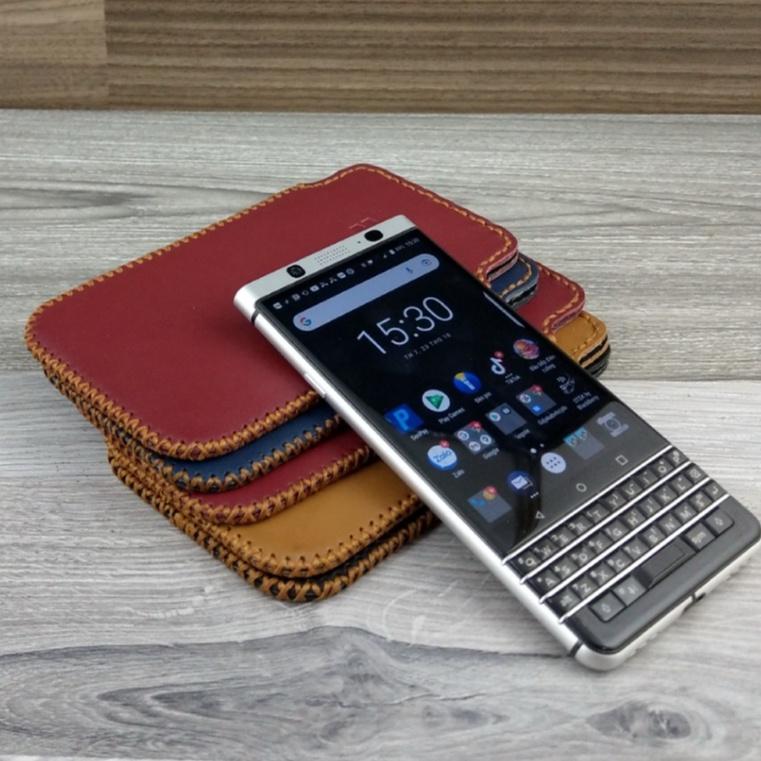Bao da rút blackberry keyone da bò thật dạng hạt