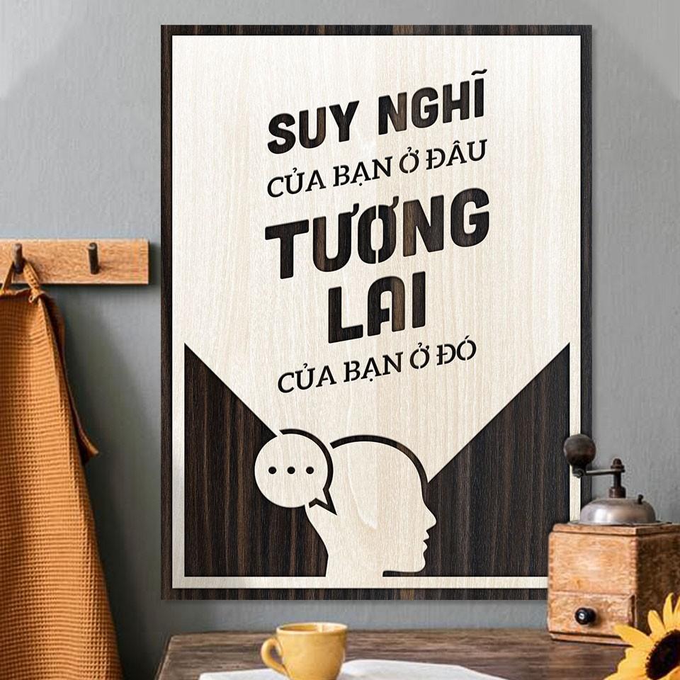 Tranh động lực TBIG122 - Suy nghĩ của bạn ở đâu tương lai của bạn ở đó