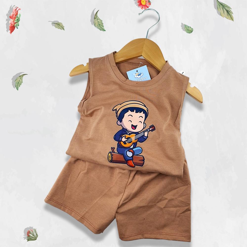 Bộ Ba Lỗ Bé Trai Bé Gái Tank Top Cotton Mặc Nhẹ, Mát, Quần Áo Mùa Hè Trẻ Em - BabyBoo-Pibo Store