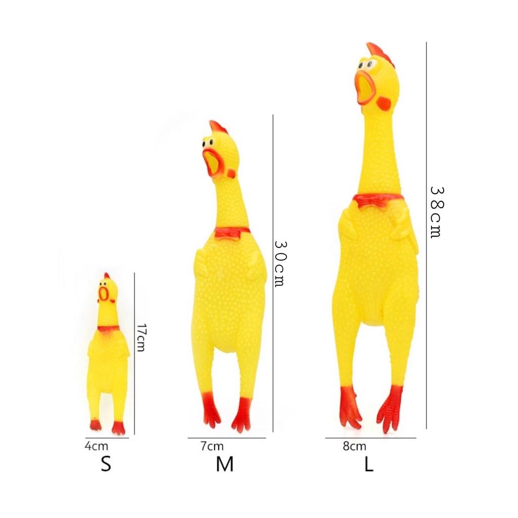Đồ chơi Gà nhựa la hét ò ó o / gà nhựa cho chó loại lớn