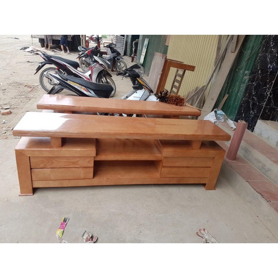 Kệ tivi ngăn kéo gỗ sồi nga