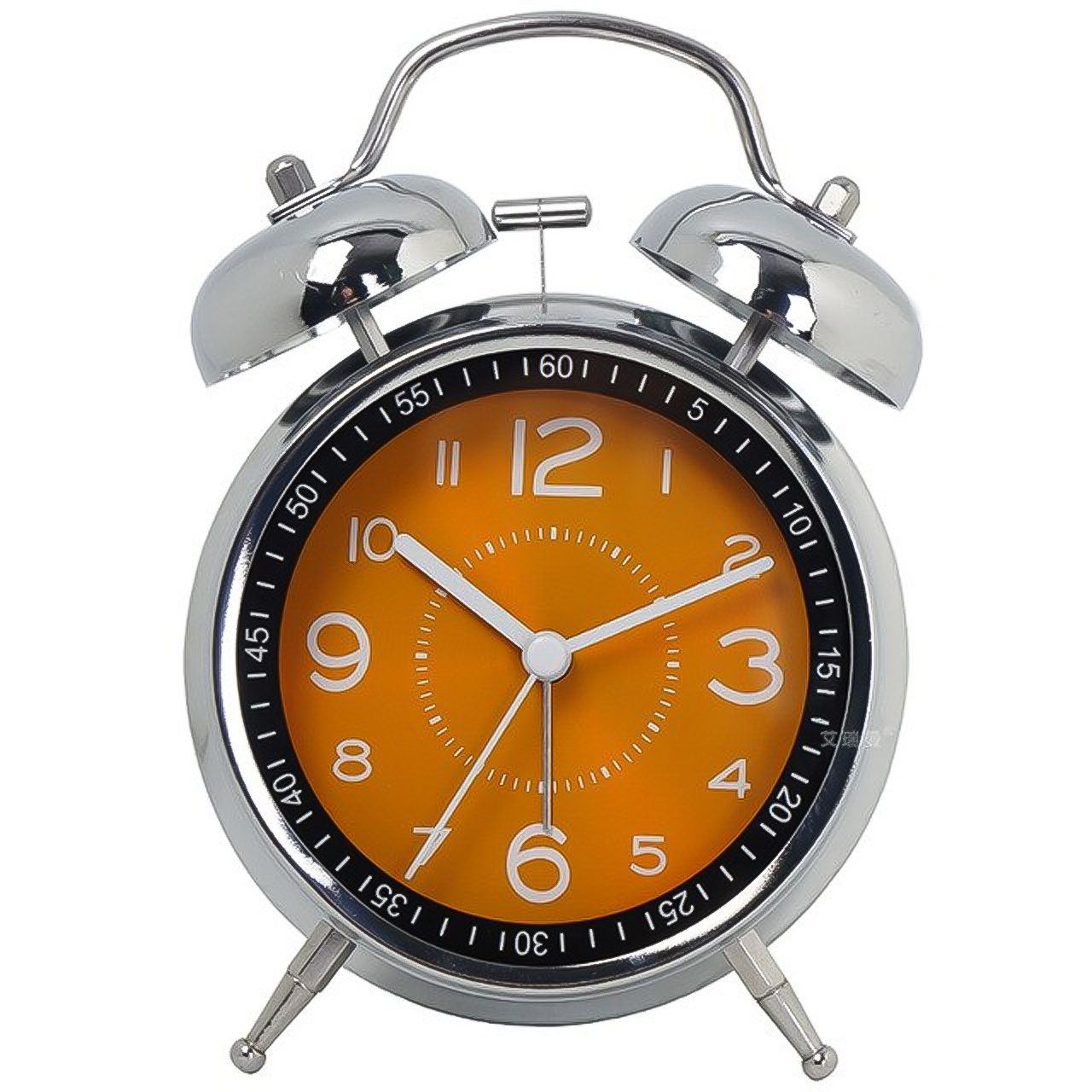 Đồng hồ để bàn báo thức 2 quả chuông kiểu cổ điển bằng inox kim trôi có chuông reo lớn dành cho học sinh, sinh viên giá rẻ - hàng chính hãng