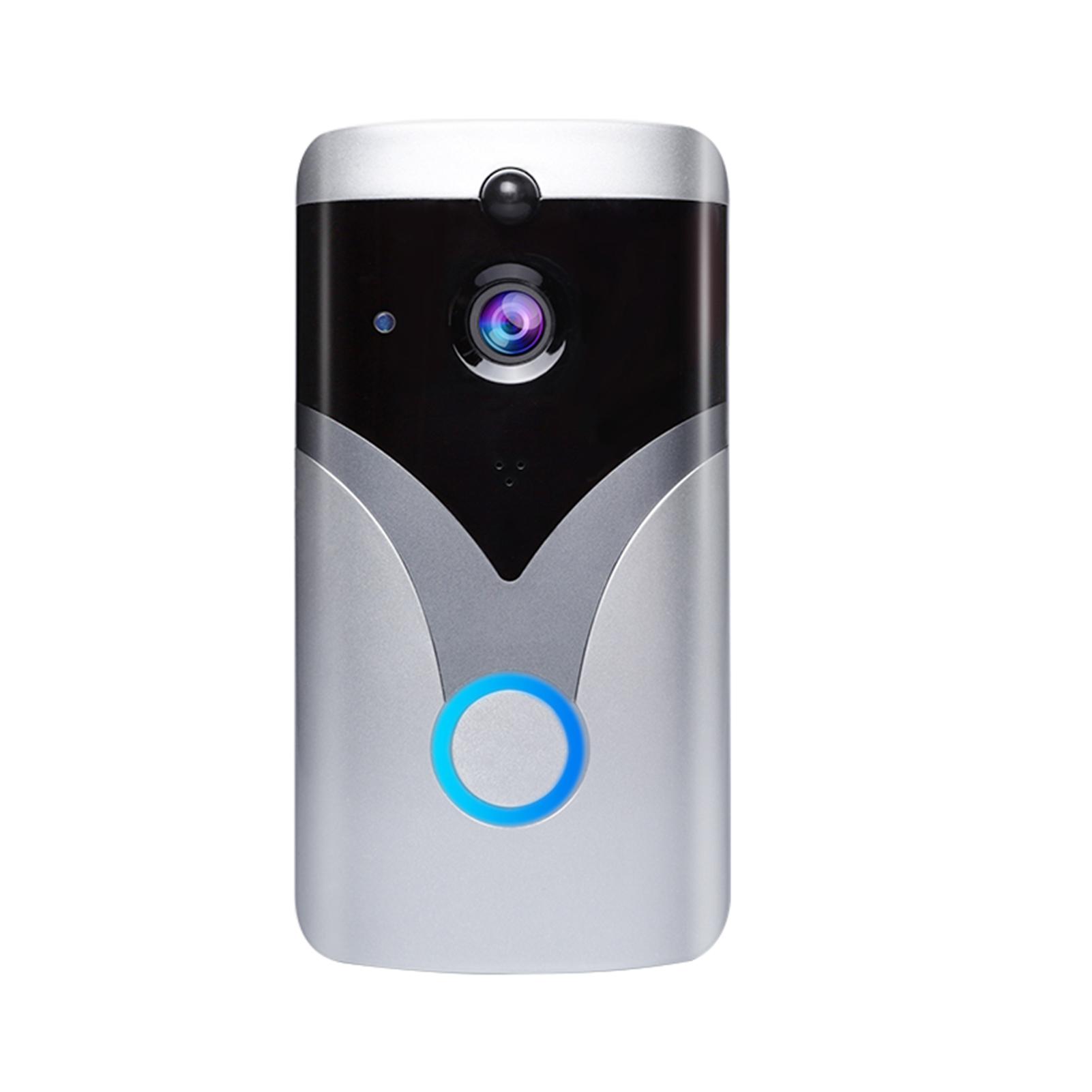 Smart WiFi Video Doorbell Camera 720P Wireless Doorbell Camera with PIR Motion Detection Night Vision 2-Way Audio