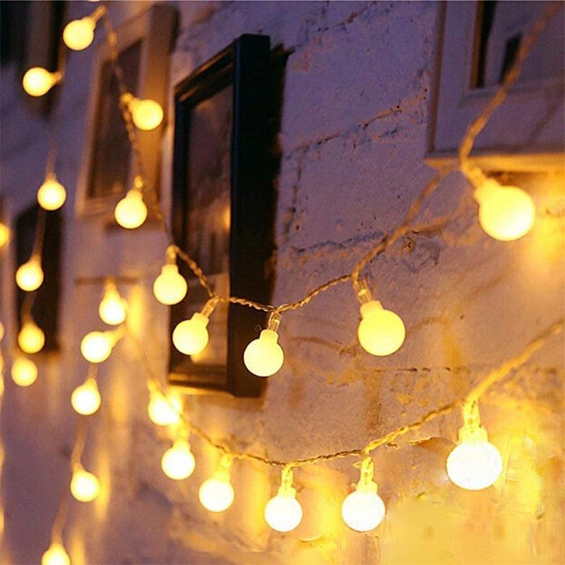 Dây đèn led bóng hình tròn loại 3 mét chạy Pin AA