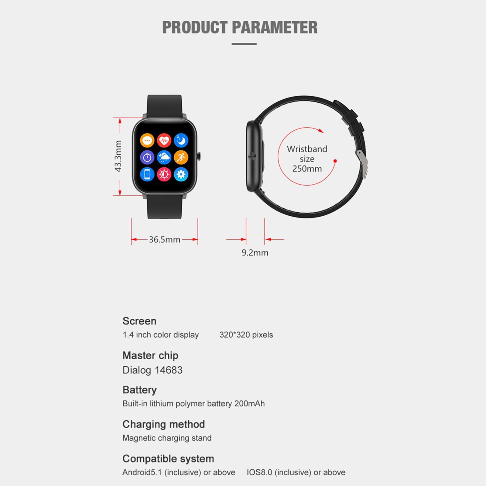 Smart Watch Blood Pressure Monitor Bracelet Wristband Pink