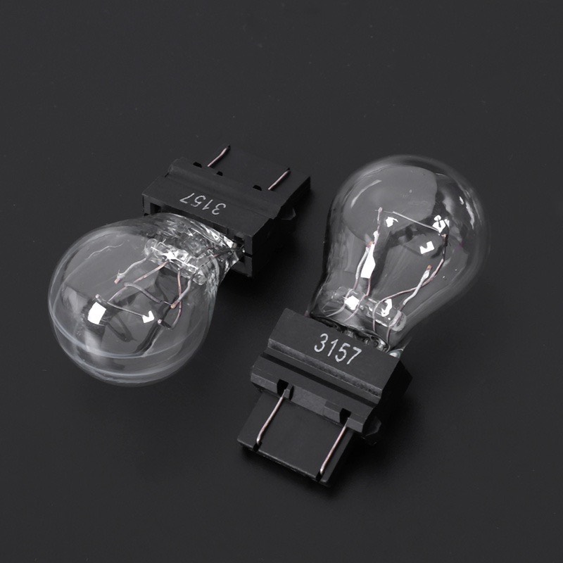 Bộ 2 Bóng phanh ô tô chân cắm 12v 21/5w 2 tóc màu trắng