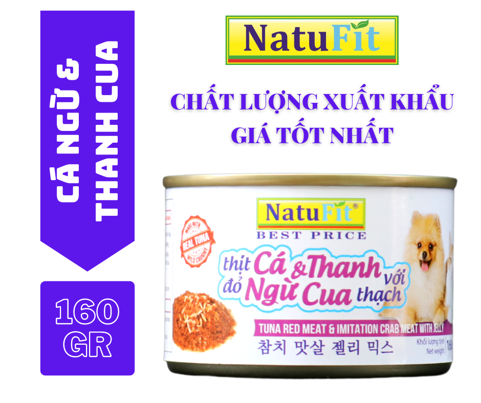 Thức Ăn Chó Mèo Pate NATUFIT Hộp 160gram