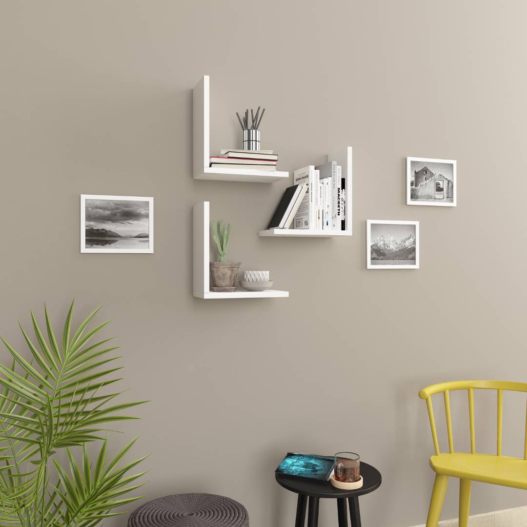 Kệ gỗ treo tường trang trí hiện đại SMLIFE Wesley | Gỗ MDF dày 17mm chống ẩm | D30xR15xC30cm