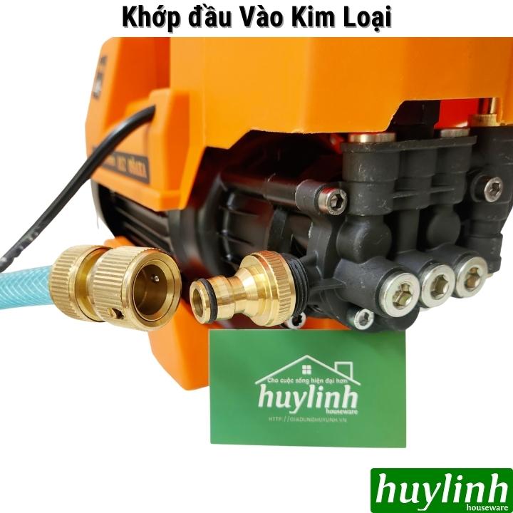 Bộ khớp Đầu Vào - nối nhanh Đầu Ra bằng Kim Loại Ren 22 sử dụng cho máy rửa xe