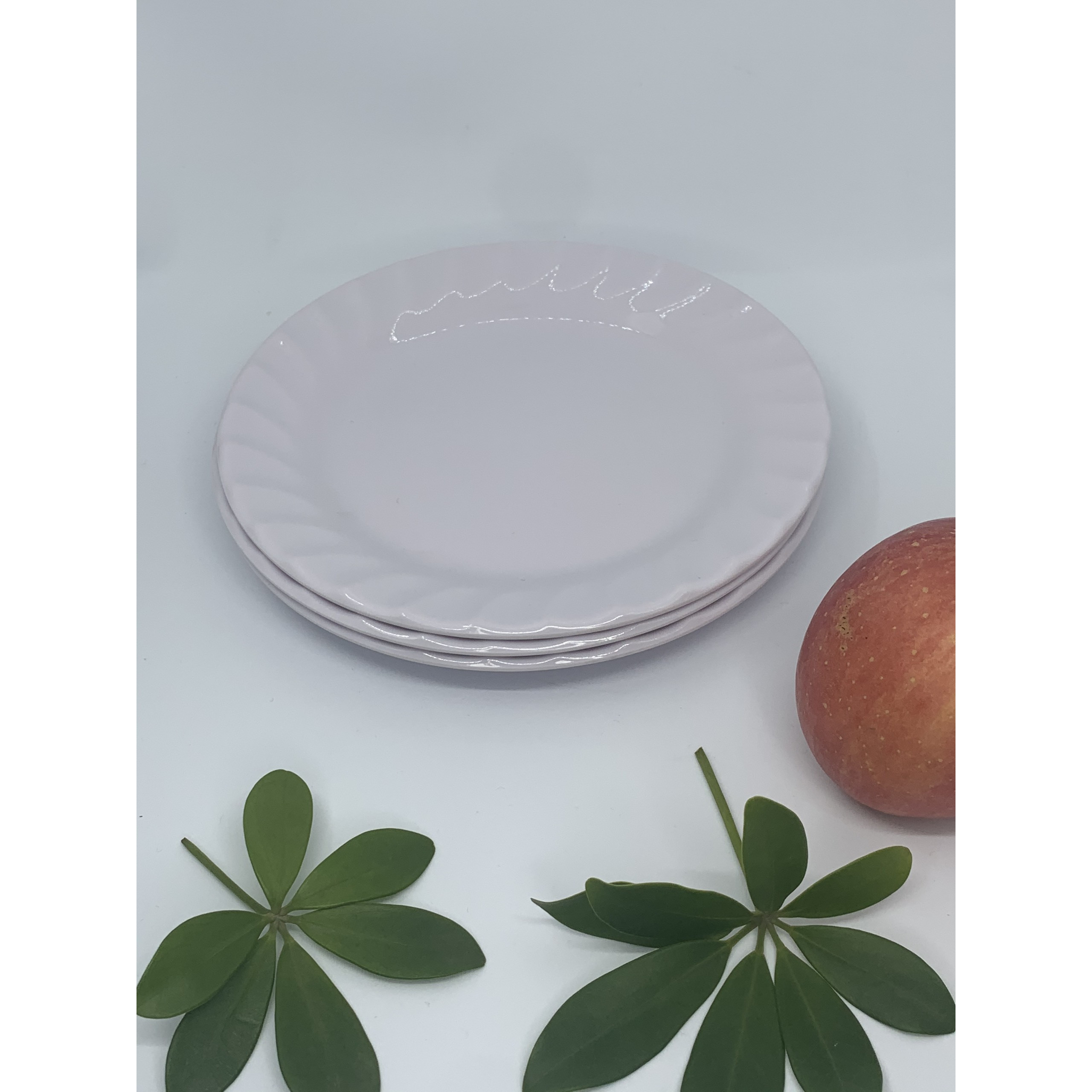 Bộ 5 Dĩa (Đĩa) 6 cạn xoắn An Toàn Sức Khỏe Nhựa Xanh Melamine A606 WA3