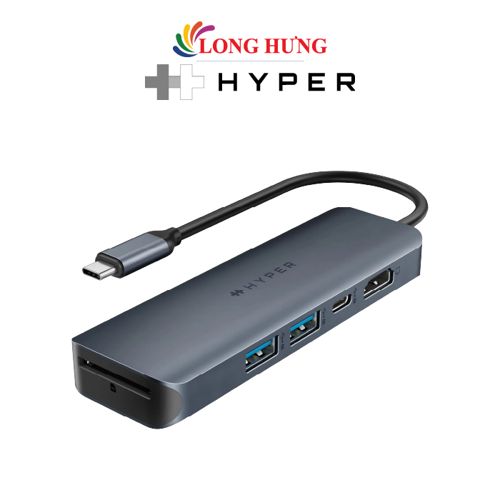 Cổng chuyển đổi HyperDrive Next 6-in-1 USB-C for Pro-grade Productivity HD4002GL - Hàng chính hãng