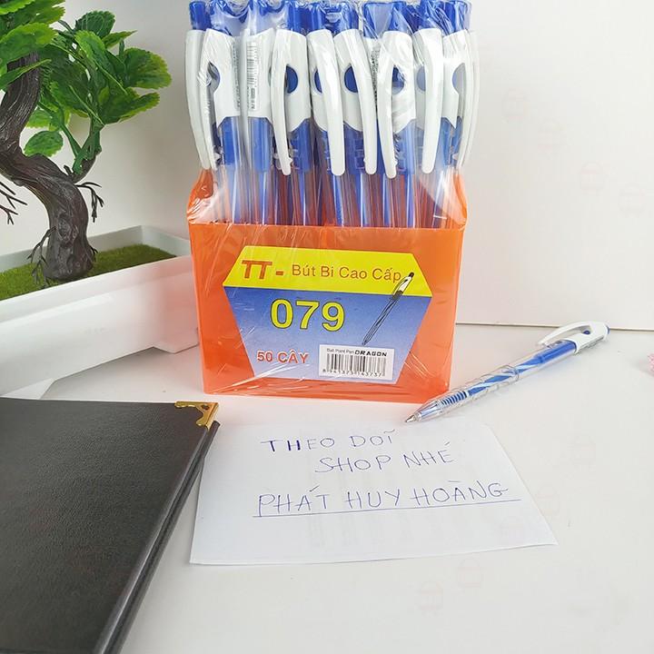 Khay 50 bút bi xanh cao cấp TT- 079 giá rẻ chất lượng tốt ( 1700đ/ cây)