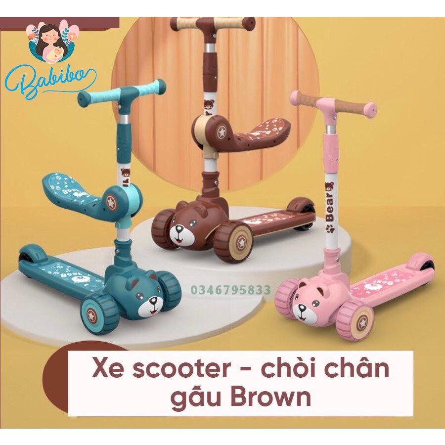 Xe trượt Scooter hình gấu cho bé