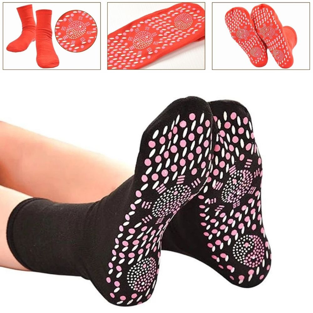 TẤT - VỚ TỰ SINH NHIỆT SƯỞI ẤM VÀ MASSAGE CHÂN. VỚ BÓ Gối Ngải Cứu Làm Ấm Bảo Vệ Khớp Gối Giảm Đau Nhức