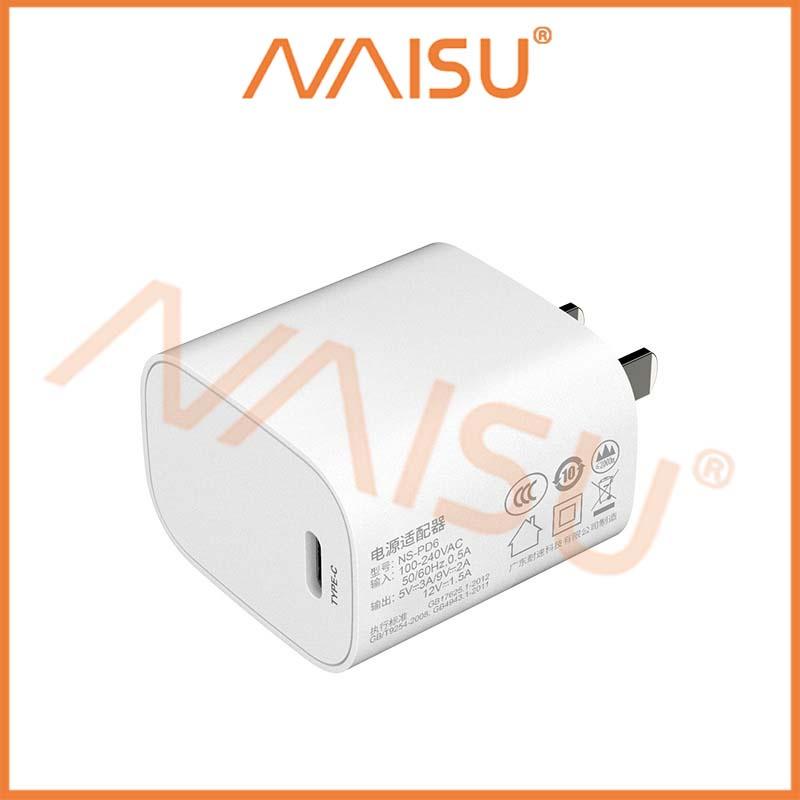 Đầu sạc nhanh NAISU Bộ chuyển đổi 3C được chứng nhận cho bộ sạc nhanh PD18W ID – 1815 - Hàng nhập khẩu