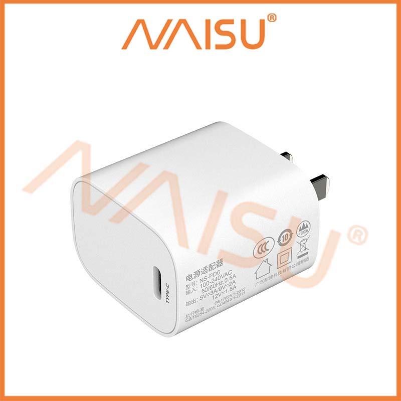 Đầu sạc nhanh NAISU Bộ chuyển đổi 3C được chứng nhận cho bộ sạc nhanh PD18W ID – 1815 - Hàng nhập khẩu