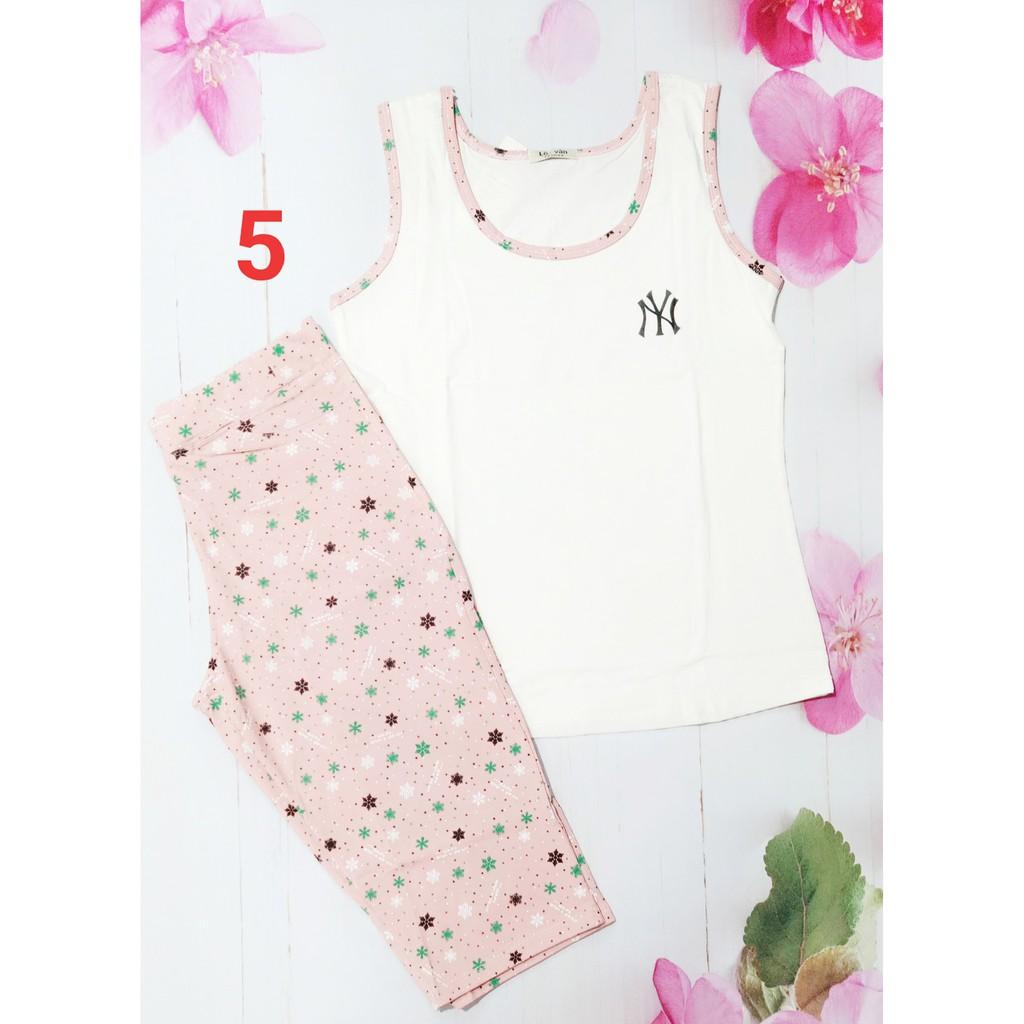 Đồ bộ cotton nữ quần lửng- 40kg đến 65kg-ẢNH THẬT
