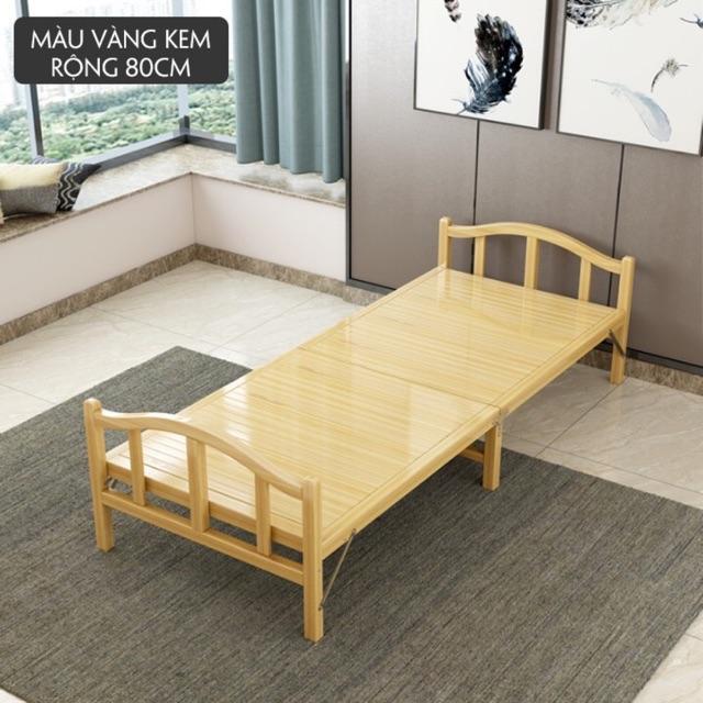 Giường Tre Gấp Gọn, Giường xếp Văn Phòng Đa Năng Cỡ 80Cm