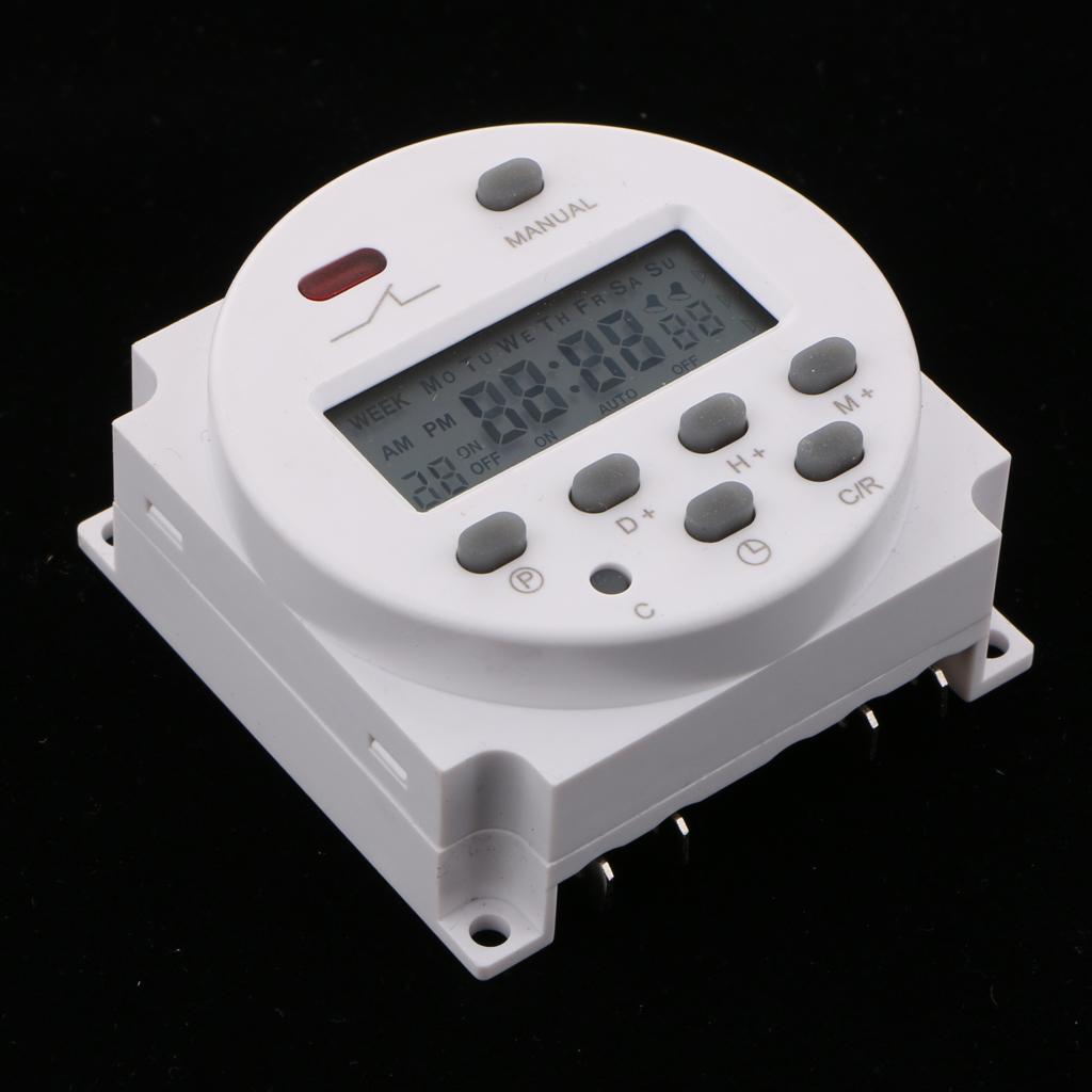 Digital LCD Relay Switch Weekly Programmable Electronic Time Timer 220VAC