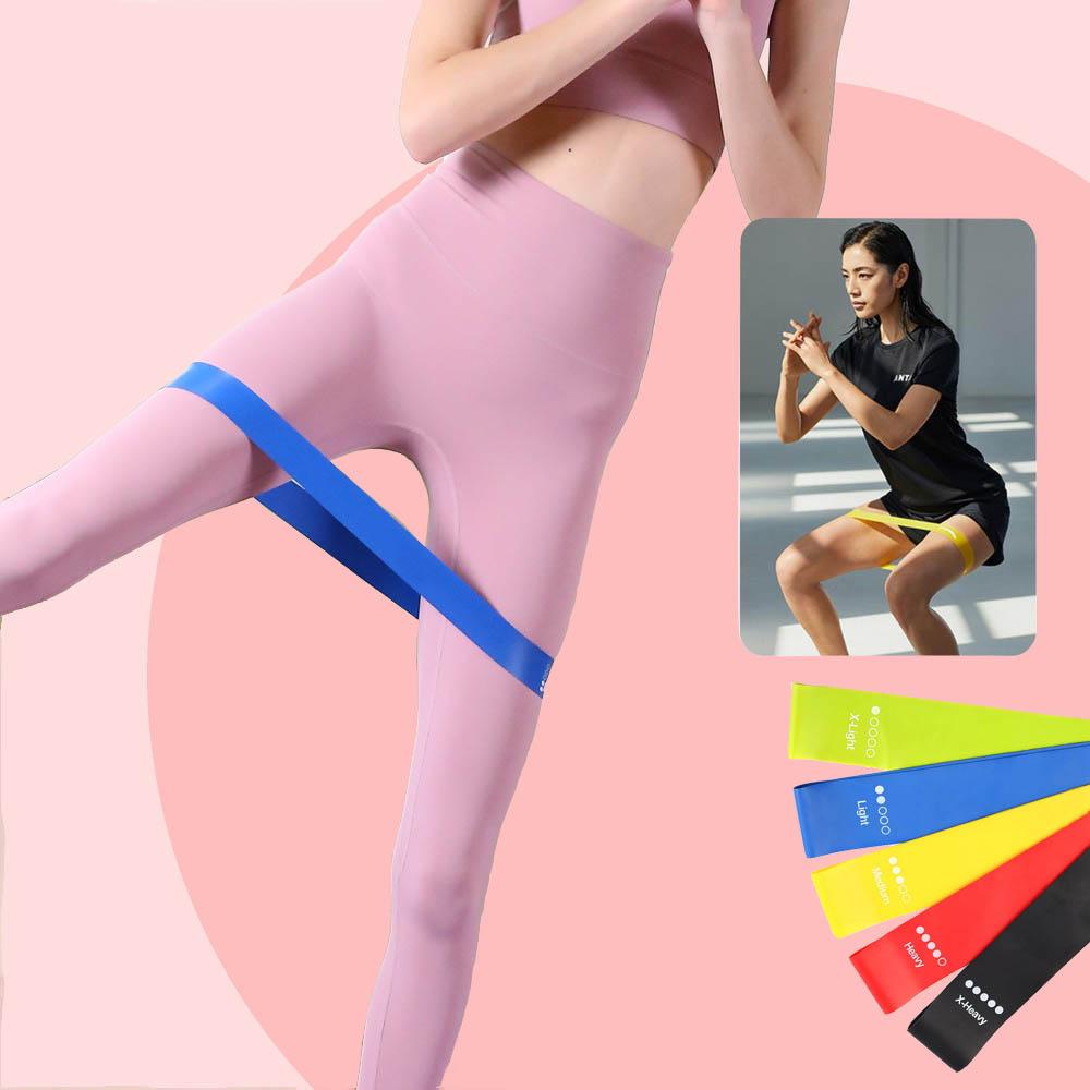 Viêm băng cao su ban nhạc đàn hồi cho thể thao yoga tập thể dục glute glute thiết bị tập luyện thiết bị tập thể dục Color: Yellow
