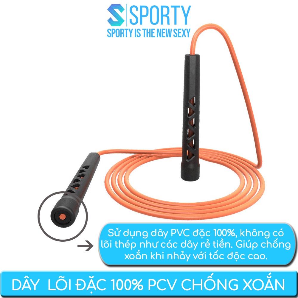 Dây Nhảy Tốc Độ WARRIOR Thương Hiệu SPORTY, Hỗ Trợ Tập Thể Lực, Thể Dục, Giảm Cân Có Thể Điều Chỉnh Độ Dài