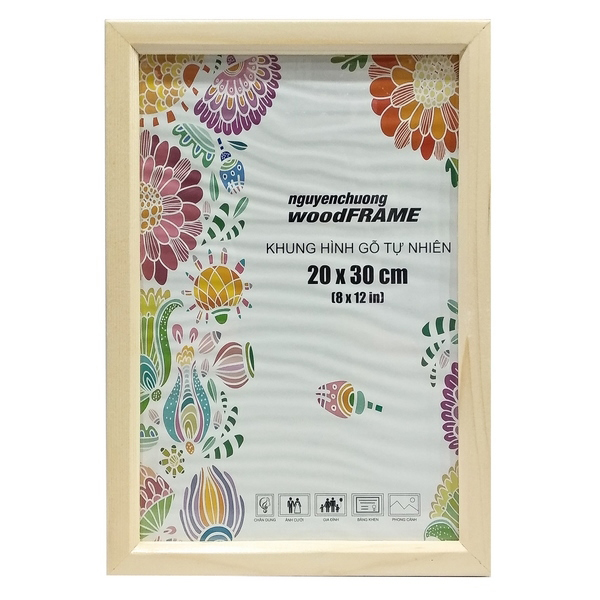 Khung Hình Gỗ Tự Nhiên 20x30